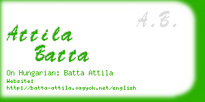 attila batta business card